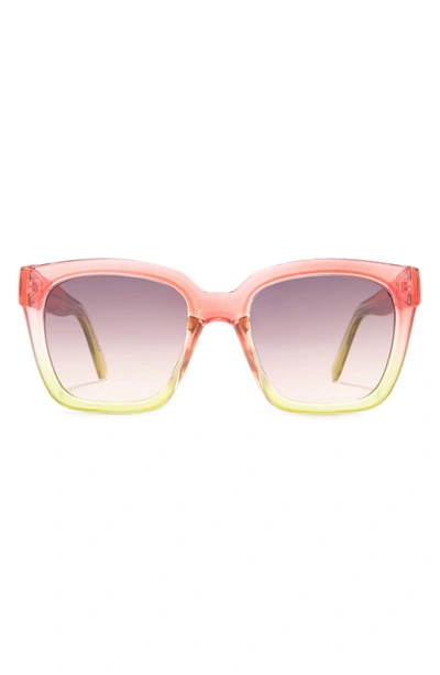 Shop Vince Camuto 65mm Square Sunglasses In Pink Green