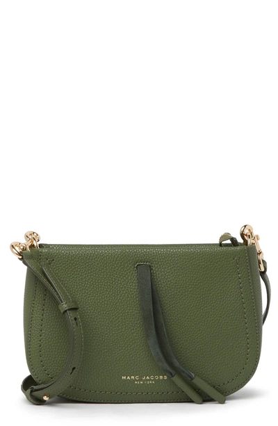 Leather Crossbody Bag In Cactus Green