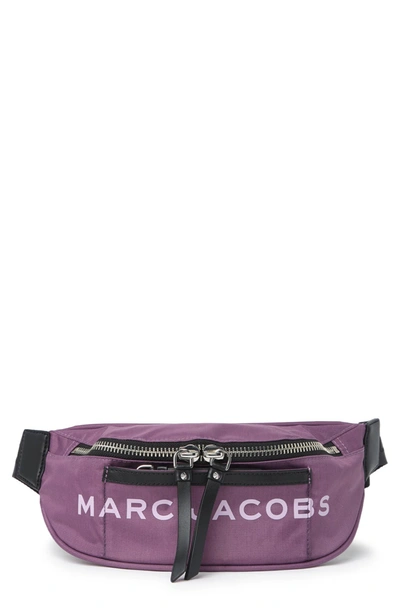 Shop Marc Jacobs Woven Belt Bag In Purple Gumdrop