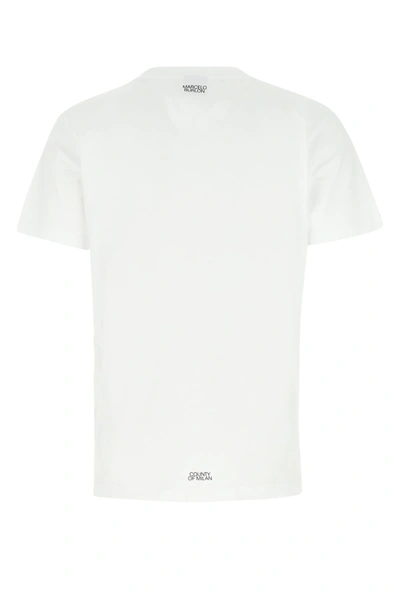 Shop Marcelo Burlon County Of Milan White Cotton T-shirt  White Marcelo Burlon Uomo M