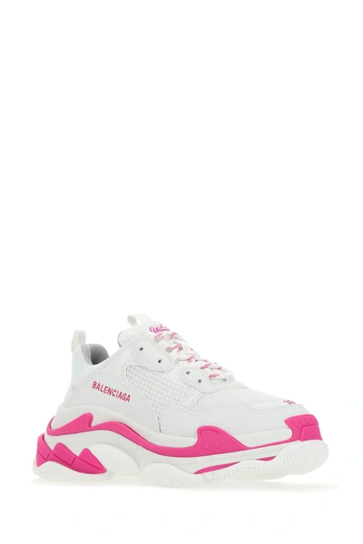 Shop Balenciaga Two-tone Mesh And Synthetic Leather Triple S Sneakers Multicoloured  Donna 39