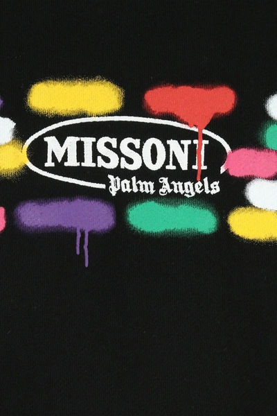 Shop Palm Angels Black Cotton Sweatshirt  Black  Uomo L