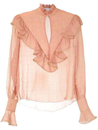 Shop Olympiah Versailles High Neck Shirt In Neutrals