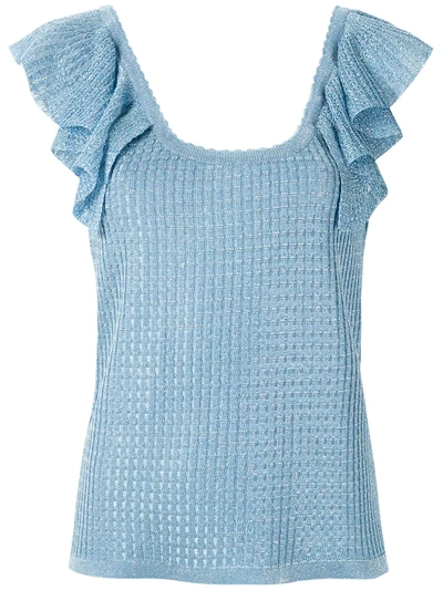 Shop Olympiah Sable Knitted Tank Top In Blue