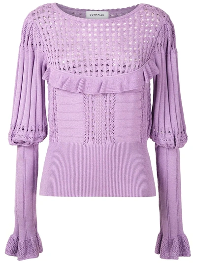 Shop Olympiah Monter Long Sleeves Blouse In Purple