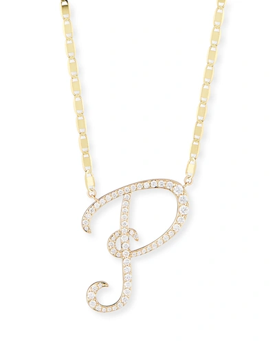 Shop Lana 14k Malibu Diamond Initial Necklace In P
