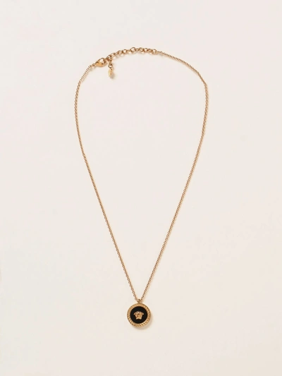Shop Versace Necklace With Medusa Head Medallion In Gold