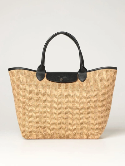 Longchamp Bag In Woven Straw In Natural | ModeSens