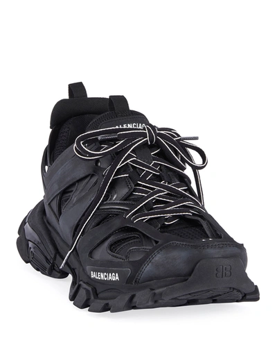 Shop Balenciaga Men's Track Sneakers In Black