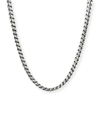 Shop David Yurman Men's Curb Chain Necklace In Silver, 8mm, 26"l