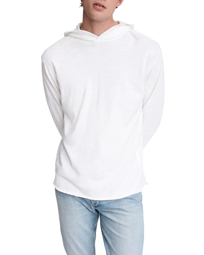 Shop Rag & Bone Men's Flame Jersey Pullover Hoodie In White
