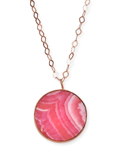 Shop Ginette Ny Ever Jumbo Rhodocrosite Disc Necklace
