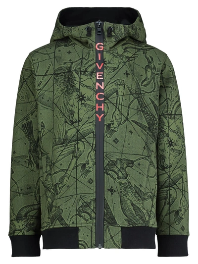 Shop Givenchy Kids Sweat Jacket For Boys In Green