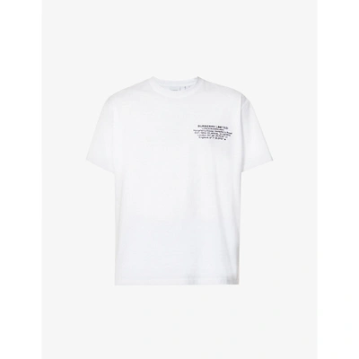 Shop Burberry Abel Logo-print Cotton-jersey T-shirt In White
