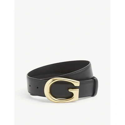 Shop Gucci Logo-buckle Leather Belt In Nero