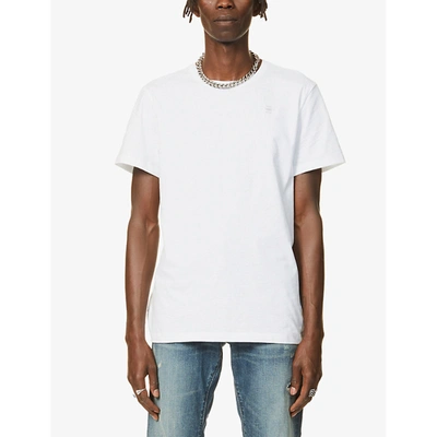 G-star Logo-embossed Organic-cotton T-shirt In White | ModeSens