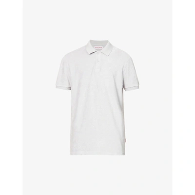 Shop Orlebar Brown Mens Clay/sage Jarrett Cotton-towelling Polo Shirt S