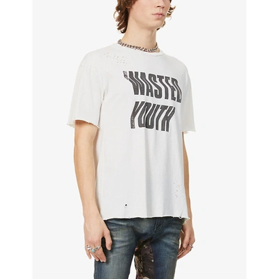 Shop Alchemist Wasted Youth Text-print Cotton-jersey T-shirt