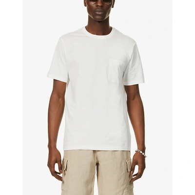 Shop Vilebrequin Mens Craie Pocket-detail Organic-cotton T-shirt Xxl