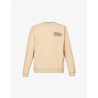 Shop Burberry Mens Soft Fawn Angelo Logo-print Cotton-jersey Sweatshirt S