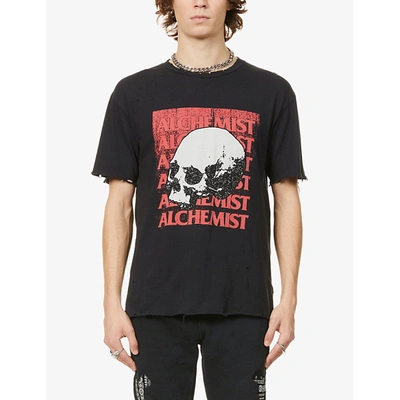 Shop Alchemist Rise Above Graphic-print Cotton-jersey T-shirt