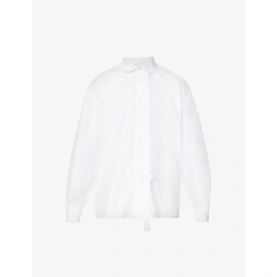 Shop Ader Error Deconstructed Relaxed-fit Cotton Shirt