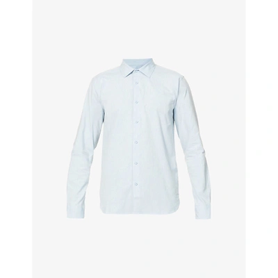 Shop Orlebar Brown Mens Light Sky Diver Giles Regular-fit Cotton Shirt S