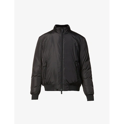 Shop Dsquared2 Mens Black Icon Brand-print Shell-down Jacket 36