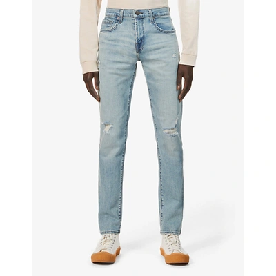 Shop J Brand Tyler Taper Distressed Slim-fit Tapered Jeans