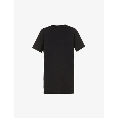 Shop Rick Owens Mens Black Level Relaxed-fit Crewneck Cotton-jersey T-shirt L