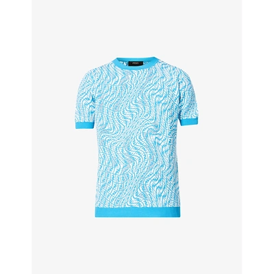 Shop Fendi Vertigo Brand-pattern Knitted Top