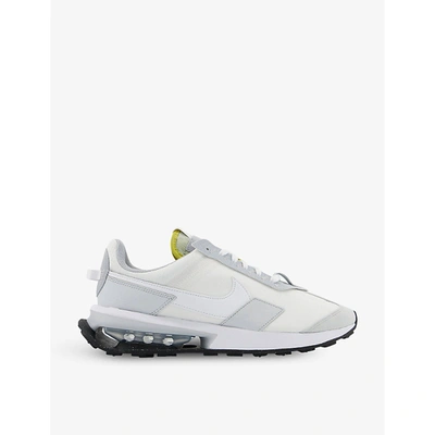 Shop Nike Mens Summit White White Pure Air Max Pre Day Branded Recycled-polyester And Recycled-suede Trai