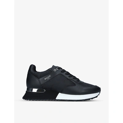 Shop Mallet Lux 2.0 Runner Leather And Fabric Trainers In Black