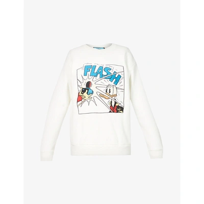 Shop Gucci Womens Sunlight/mix X Disney Donald Duck-print Cotton-jersey Sweatshirt Xs