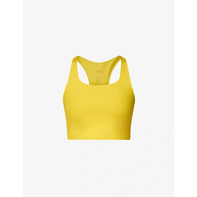 Shop Girlfriend Collective Womens Chartreuse Paloma Medium-support Recycled Polyester-blend Sports Bra M