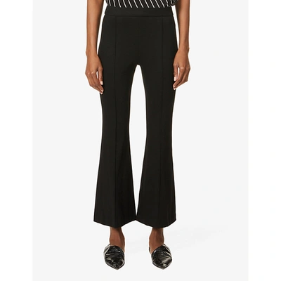 Shop Rosetta Getty Flared Mid-rise Stretch-woven Trousers