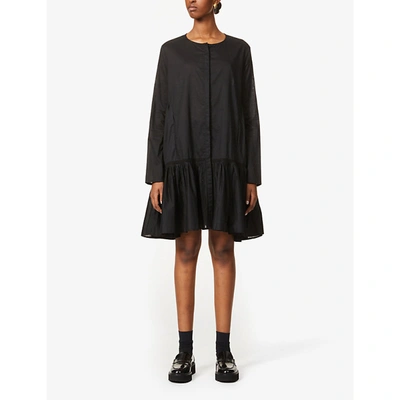 Shop Merlette Martel Flared-hem Cotton Mini Dress