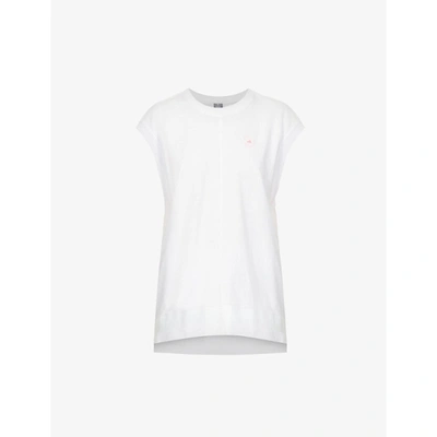 Shop Adidas By Stella Mccartney Muscle Sleeveless Organic Cotton-jersey T-shirt