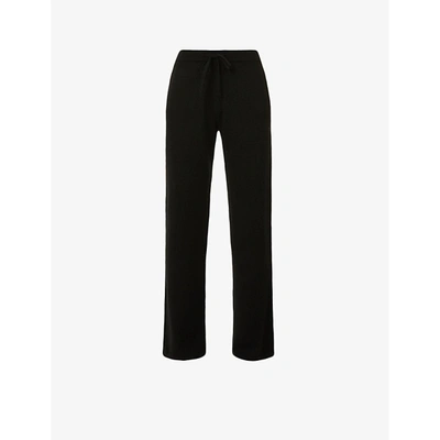 Shop Chinti & Parker Chinti And Parker Women's Black Wide-leg High-rise Cashmere Trousers