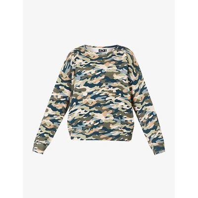 Shop The Upside Womens Himalaya Camo Himalaya Camo Alena Cotton-jersey Sweatshirt M