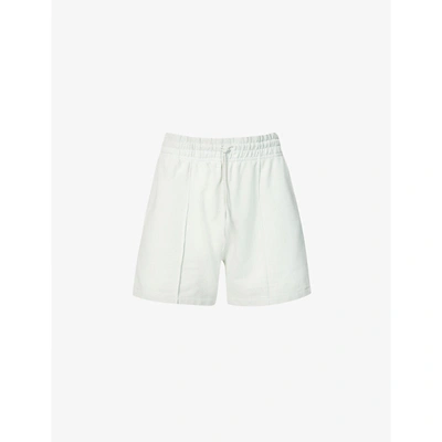 Shop Agolde Womens Vanilla Mint 90s Pintuck High-rise Cotton-jersey Shorts S