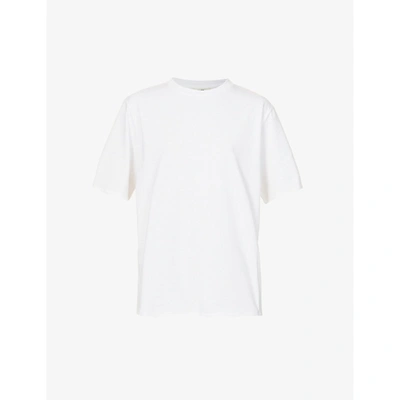 Shop The Row Chiara Scoop-neck Cotton-jersey T-shirt In White