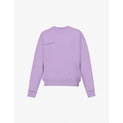 Shop Pangaia 365 Signature Recycled And Organic Cotton-blend Sweatshirt In Orchid Purple