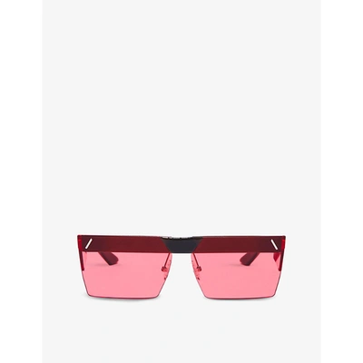 Shop Parley For The Oceans Clean Waves X M.i.a Interchangeable-lenses Parley Ocean Plastic® Sunglasses In Black Red