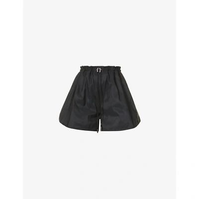 Shop Alexander Mcqueen Exploded High-rise Shell Shorts In Black