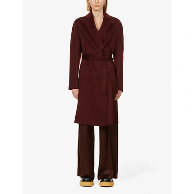 Shop Joseph Cenda Belted Wool And Cashmere Coat