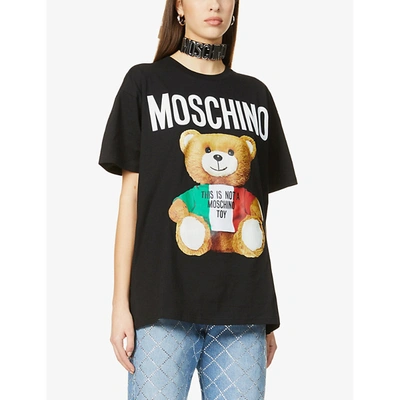 Shop Moschino Teddy Bear-print Cotton-jersey T-shirt
