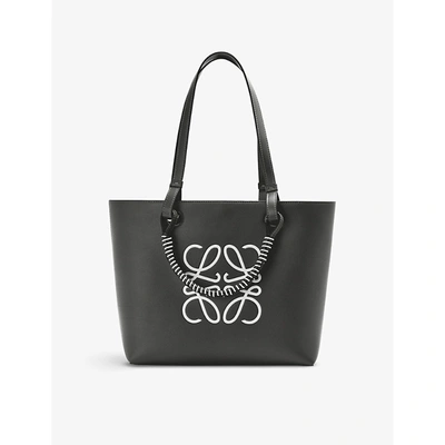 Shop Loewe Anagram Small Leather Tote Bag