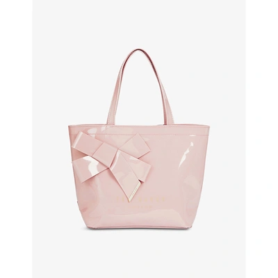 Shop Ted Baker Women's Pl-pink Nikicon Bow-detail Small Icon Bag