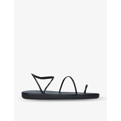 Shop Ancient Greek Sandals Kansiz Faux-leather Sandals In Black